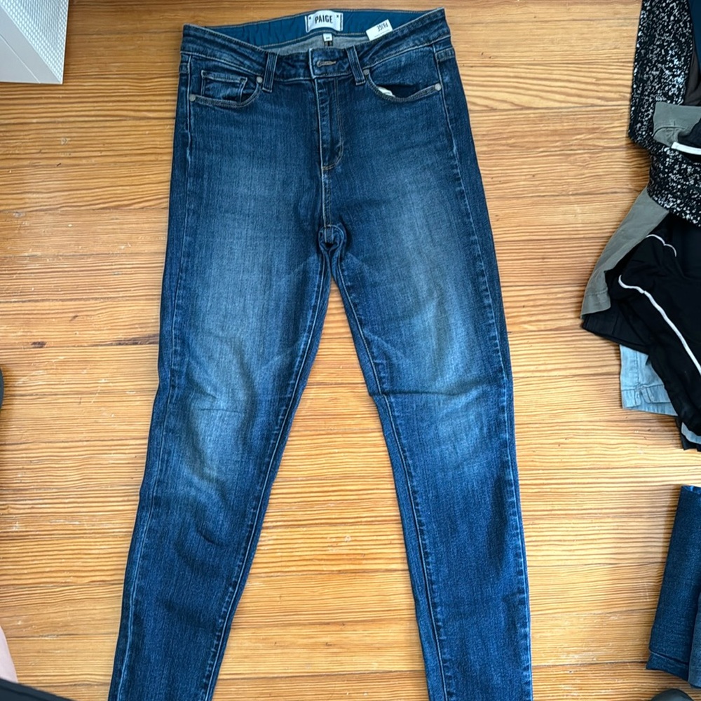 Paige Hoxton Ultra Skinny Blue Denim Jeans